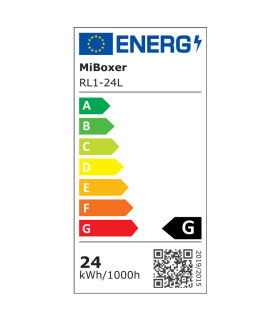 Energy rating label for MiBoxer RL1-24L wall washer light