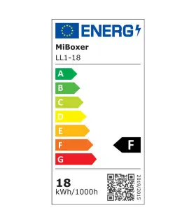 Energy efficiency label for MiBoxer 18W RGB+CCT LED linear light LL1-18