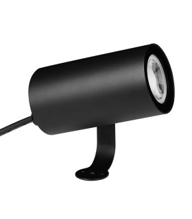 Black MiBoxer 12W RGB+CCT LED garden light with a spike for easy ground installation, shown in profile view.