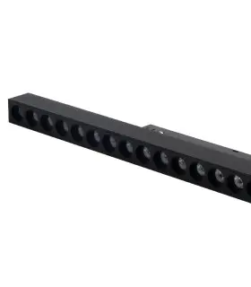 Black MiBoxer 12W RGB+CCT Magnetic Grille Light in a slim rectangular design, featuring multiple round light units