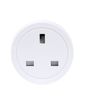 MiBoxer 16A WiFi smart plug featuring a circular design with a power button, designed for monitoring energy consumption.