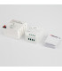 MiBoxer 2.4GHz wireless dimming controller box with the controller, user manual, and required PUSH switch