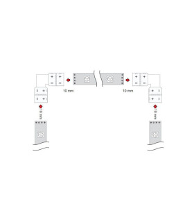 10mm RGB L type connector clip - size