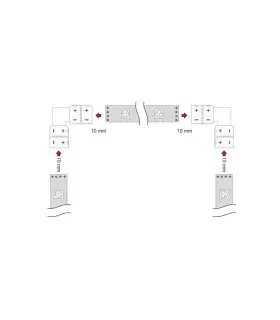 10mm RGB L type connector clip - size