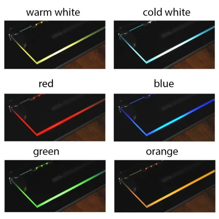 DESIGN LIGHT LED PVC RGB clip for glass shelving | Future House Store
