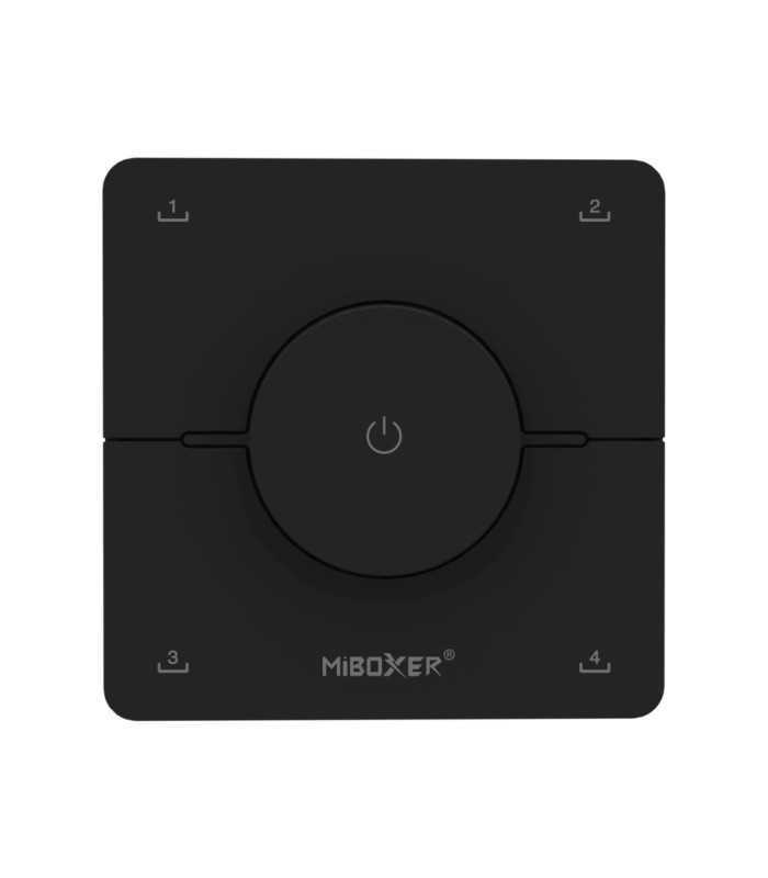 MiBoxer black rotating CCT scene remote with a central circular control button.