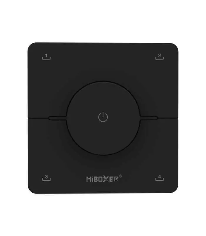 MiBoxer black rotating CCT scene remote with a central circular control button.