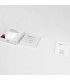 MiBoxer B6 SPI Panel Remote in white with packaging, touch panel, mounting plate, and instruction manual.