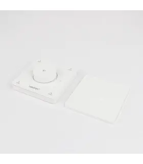 MiBoxer 4 Zone Rotating Remote K0S in white, showing removable magnetic back cover