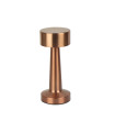 Chic rose gold Riwia table lamp with a sleek silhouette, perfect for stylish interiors.