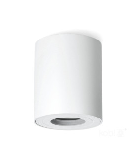 Sleek white round surface-mounted downlight designed for modern interior spaces.