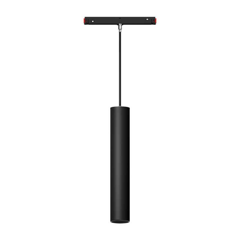 Black MiBoxer MC2-09B RF 9W CCT pendant light with a minimalist cylindrical design.