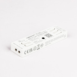 Side view of MiBoxer MR2 Mini 2-in-1 LED Controller, highlighting compact design and labelled input/output ports.