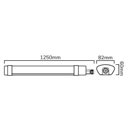 Tri-Proof 40W 4000K 1250mm with PIR Sensor - 3