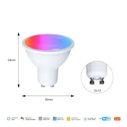 MOES Tuya GU10 Matter WiFi Smart LED Bulb 5W RGB+CCT - 3