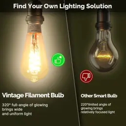 WiFi Smart ST64 Edison LED Bulb RGB 2700K-6500K - 3