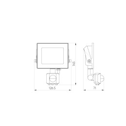 LED Line® LITE Lumino Floodlight 20W 4000K 2000lm with Motion Sensor - 3