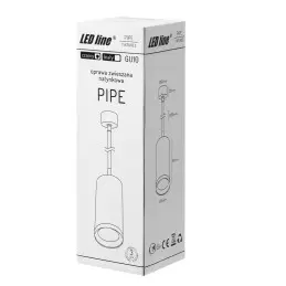 LED Line® Hanging GU10 Fixture Black Pipe - 4