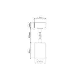 LED Line® Hanging GU10 Fixture Black Pipe - 3