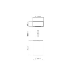 LED Line® Hanging GU10 Fixture White Pipe - 3