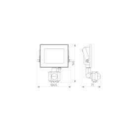 LED Line® LITE Lumino Floodlight 10W 4000K 1000lm with Motion Sensor - 3
