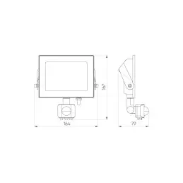 LED Line® LITE Lumino Floodlight 30W 4000K 3000lm with Motion Sensor - 3