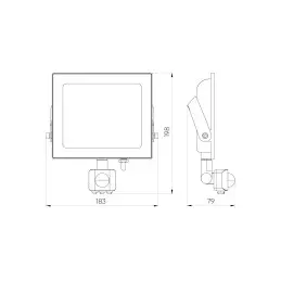 LED Line® LITE Lumino Floodlight 50W 4000K 5000lm with Motion Sensor - 2