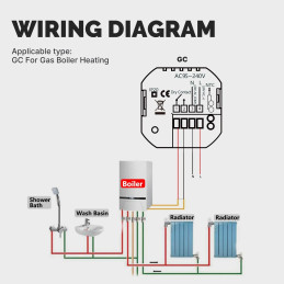 WiFi Programmable Thermostat for Gas Boiler - 8