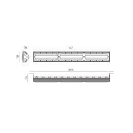 LED Line® LITE Streakbay Highbay 150W 4000K 15000lm - 4