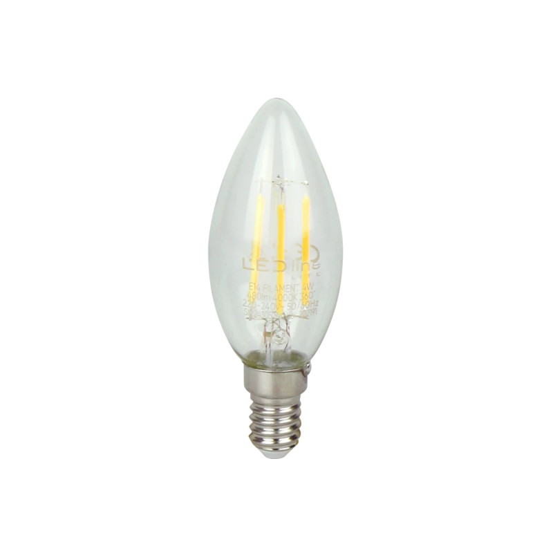 LED line LITE E14 4W 2700K/4000K 480lm FILAMENT C35 Candle | Future House Store LED line LITE E14 4W 2700K/4000K 480lm FILAMENT C35 Candle | Future House Store
