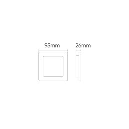 LED line LITE Downlight MOLLY 5W 4000K Square | Future House Store