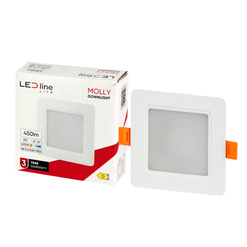 LED line LITE Downlight MOLLY 5W 4000K Square | Future House Store LED line LITE Downlight MOLLY 5W 4000K Square | Future House Store