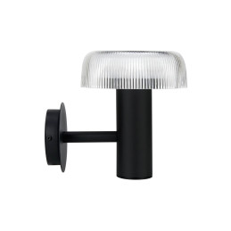 Suntis Solar Wall Light 3000K 170lm Round Black – Weatherproof, USB-C Rechargeable