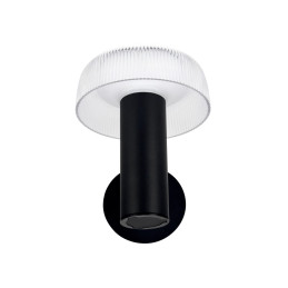 Suntis Solar Wall Light 3000K 170lm Round Black – Weatherproof, USB-C Rechargeable
