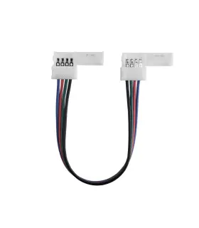 10mm RGB 4-pin PCB to PCB wire connector cable with two connectors at each end, forming a U-shape.