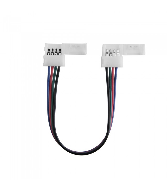 10mm RGB 4-pin PCB to PCB wire connector cable with two connectors at each end, forming a U-shape.