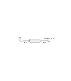 DESIGN LIGHT single colour RF controller 36W 12-24V 6-way splitter - 