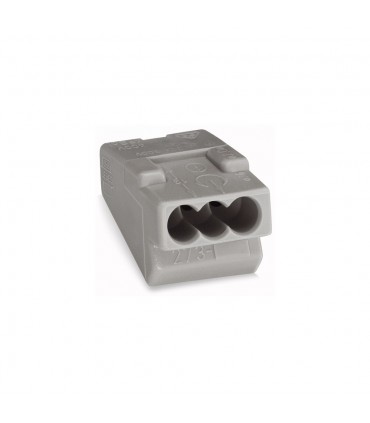 WAGO 273-403 3-way push-wire connector for junction boxes 32A. PUSH WIRE® connector for junction boxes; 3-conductor term