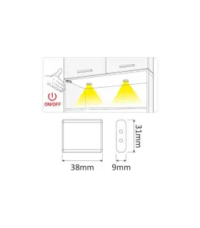 DESIGN LIGHT LED switch MOVE IR - size