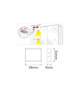 DESIGN LIGHT LED switch DOOR - size