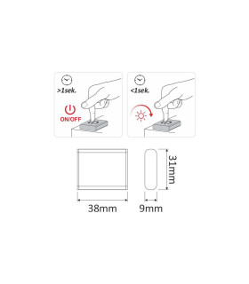 DESIGN LIGHT dimmer switch TOUCH LED - size