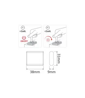 DESIGN LIGHT dimmer switch TOUCH LED - size