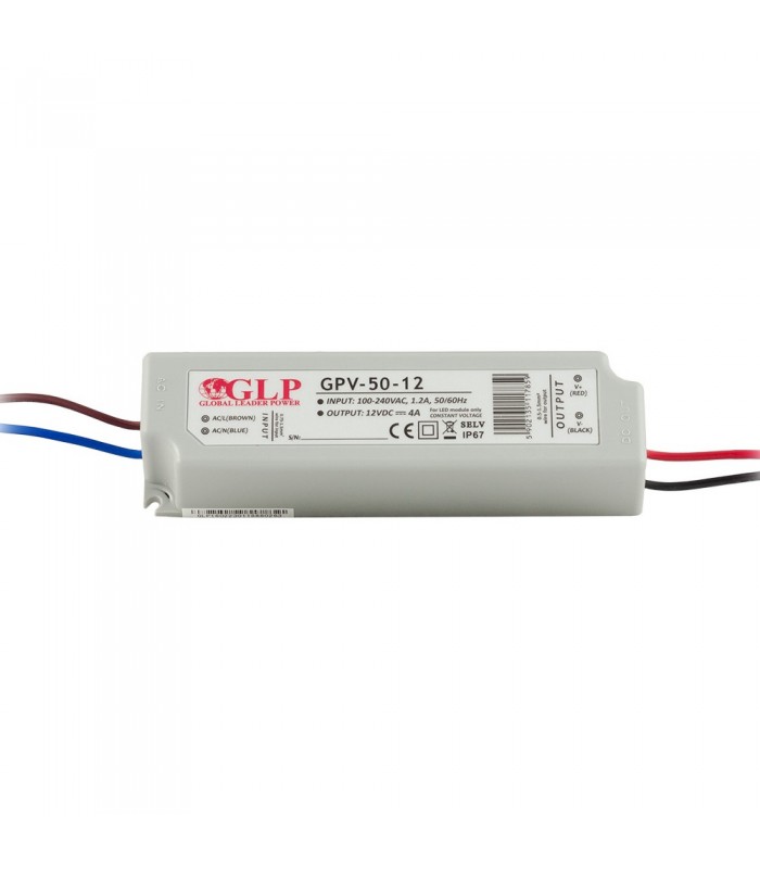 GLP waterproof constant  voltage  power supply 48W 12V 4A IP67