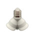 LED line® E27-2xE27 lamp socket converter. Bulb adapter E27 to 2xE27 enables the use of two bulbs with E27 thread (eg LE