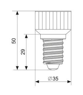 MAX-LED E14-GU10 lamp socket converter - size