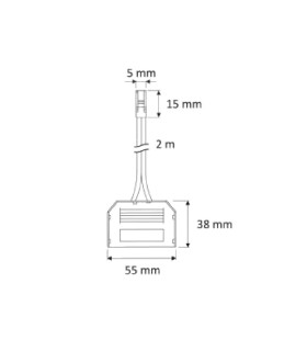 DESIGN LIGHT 2m 6-way mini connector splitter - size