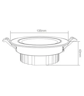 Mi-Light 9W RGB+CCT LED ceiling spotlight FUT062 - size