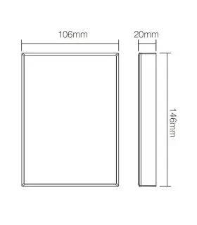 Mi-Light 8-zone smart panel remote controller B8 - size