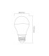 Mi-Light 6W dual white LED light bulb FUT017 - size