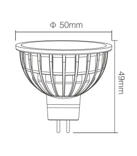 Mi-Light 4W MR16 RGB+CCT LED spotlight FUT104 - size